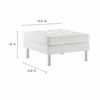 Loft Tufted Upholstered Faux Leather Ottoman