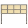 Luana Cane Queen Headboard in Gray