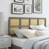Luana Cane Queen Headboard in Gray