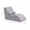Luanda Lounge Chair in Gray