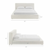 Luma Chenille Upholstered King Platform Bed Frame