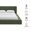 Luma Chenille Upholstered Queen Platform Bed Frame