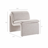 Lume Boucle Upholstered Armless Accent Chair