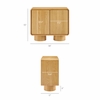 Lumo 2-Door Curved Wood Accent Cabinet in Oak