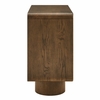 Lumo 2-Door Curved Wood Accent Cabinet in Walnut