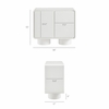 Lumo 2-Door Curved Wood Accent Cabinet in White