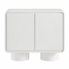 Lumo 2-Door Curved Wood Accent Cabinet in White