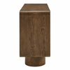 Lumo 3-Door Curved Wood Accent Cabinet in Walnut