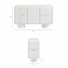Lumo 3-Door Curved Wood Accent Cabinet in White