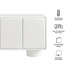 Lumo 3-Door Curved Wood Accent Cabinet in White
