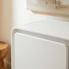 Lumo 3-Door Curved Wood Accent Cabinet in White