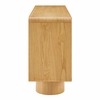 Lumo 4-Door Curved Wood Accent Cabinet in Oak