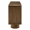 Lumo 4-Door Curved Wood Accent Cabinet in Walnut