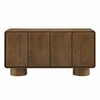 Lumo 4-Door Curved Wood Accent Cabinet in Walnut