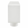 Lumo 4-Door Curved Wood Accent Cabinet in White