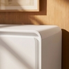 Lumo 4-Door Curved Wood Accent Cabinet in White