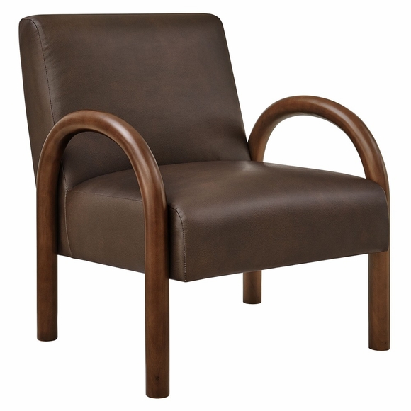 Lunet Faux Leather Upholstered Accent Chair