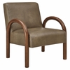 Lunet Faux Leather Upholstered Accent Chair
