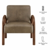 Lunet Faux Leather Upholstered Accent Chair