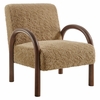 Lunet Faux Shearling Accent Armchair
