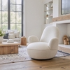 Lunet Swivel Chair in Ivory