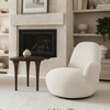 Lunet Swivel Chair in Ivory