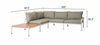 Lychee Modular Sectional in Green