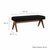 Lyra 47" Boucle Upholstered Bench