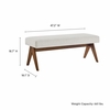Lyra 47" Fabric Upholstered Bench