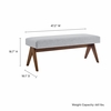 Lyra 47" Fabric Upholstered Bench