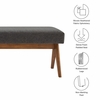 Lyra 63" Fabric Upholstered Bench