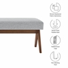 Lyra 63" Fabric Upholstered Bench