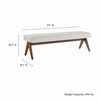 Lyra 63" Fabric Upholstered Bench