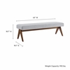 Lyra 63" Fabric Upholstered Bench