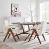 Lyra Boucle Fabric Dining Room Chair Set of 2 in Ivory