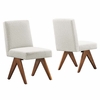 Lyra Boucle Fabric Dining Room Side Chair Set of 2
