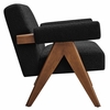 Lyra Boucle Fabric Loveseat in Black