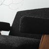 Lyra Boucle Fabric Loveseat in Black