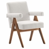 Lyra Fabric Dining Room Chair Set of 2 in Ivory Fabric