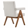Lyra Fabric Dining Room Chair Set of 2 in Ivory Fabric