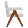 Lyra Fabric Dining Room Chair Set of 2 in Ivory Fabric
