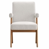 Lyra Fabric Dining Room Chair Set of 2 in Ivory Fabric