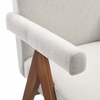 Lyra Fabric Dining Room Chair Set of 2 in Ivory Fabric