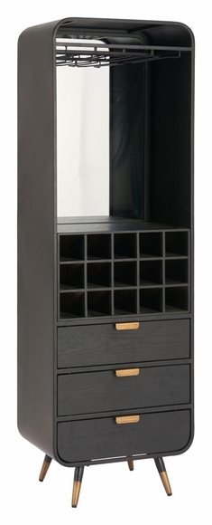 Magara Bar Cabinet in Black