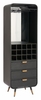 Magara Bar Cabinet in Black