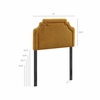 Magnolia Upholstered Fabric Twin Size Headboard