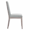 Maisonette French Vintage Tufted Fabric Fabric Dining Side Chair in Light Gray