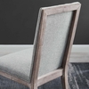 Maisonette French Vintage Tufted Fabric Fabric Dining Side Chair in Light Gray