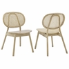 Malina Wood Dining Side Chair Set of 2 in Gray