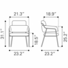Marcel Dining Chair Set of 2 in Cream